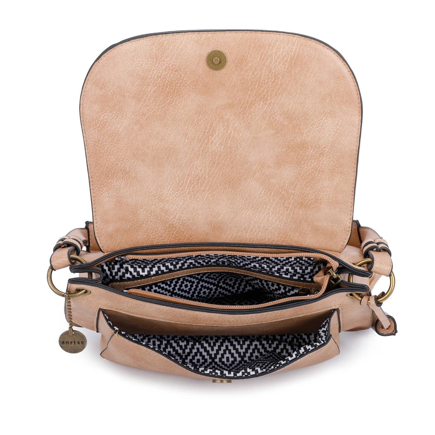 Alice Classic Vegan Leather Bag top view open