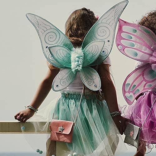 Super Cute Angelina Fairy Costume girl wearing set back view