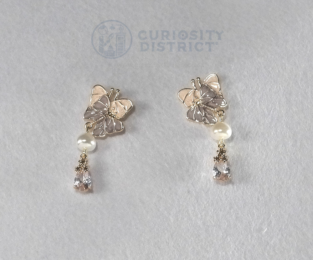 Butterfly Tassel Earrings front view