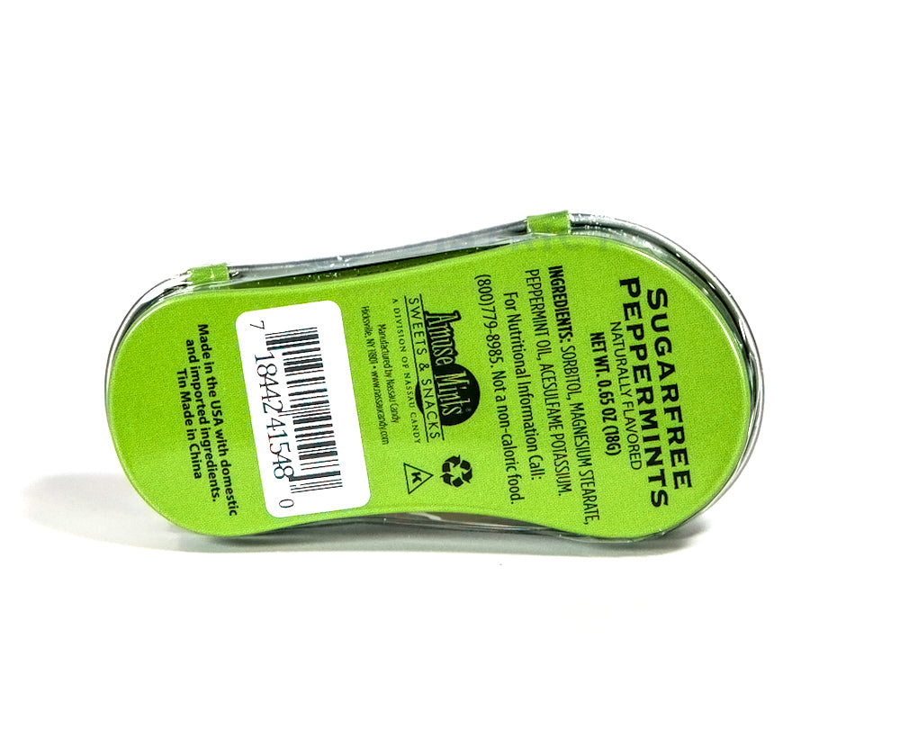 Floral Flip Flop Mint Tin green bottom view