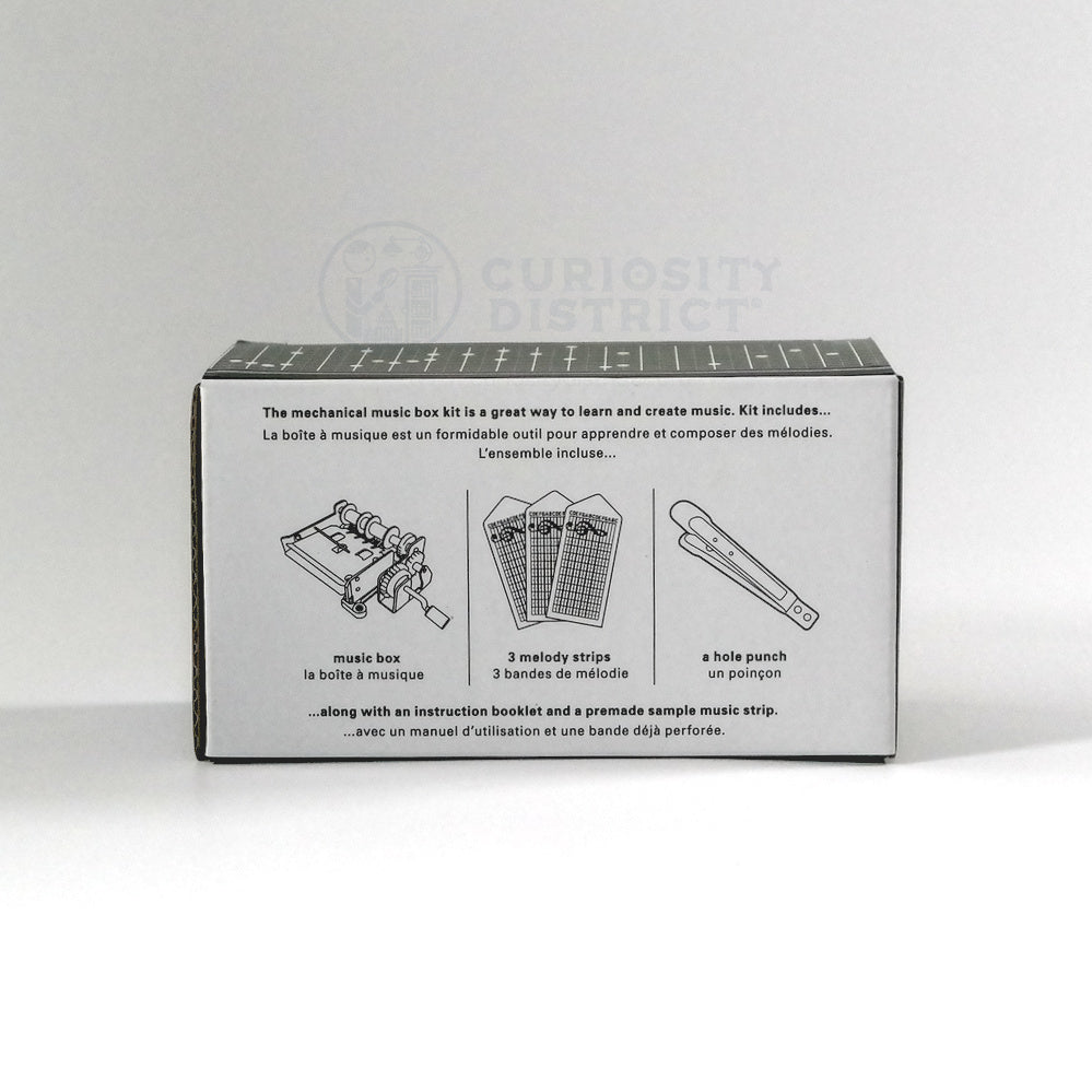 Back view of the Box of the DIY Make Your Own Music Box Kit