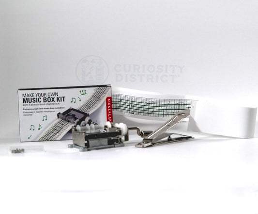 Contents of the Front view of the Box of the DIY Make Your Own Music Box Kit