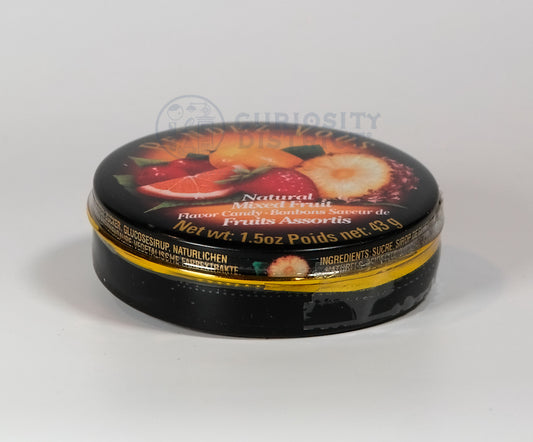 Renderez Vous Natural Mixed Fruit Flavor Candy Tin top side view