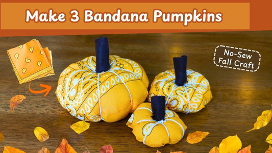 How to Make No-Sew Bandana Pumpkins for Fall