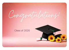 Graduation Cap & Flowers
