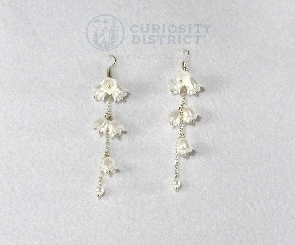 Lily of the Valley Tassel Earrings Front View