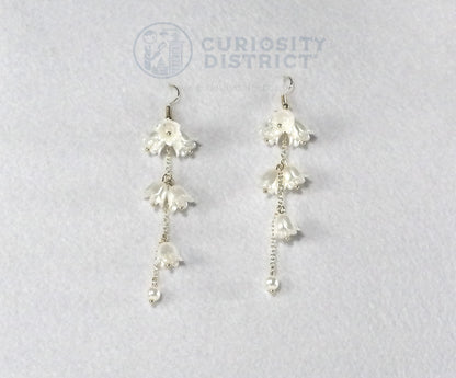 Lily of the Valley Tassel Earrings Front View