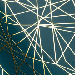 Green Geometric Gold Stripes