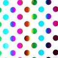 Polka Dots Rainbow Metallic