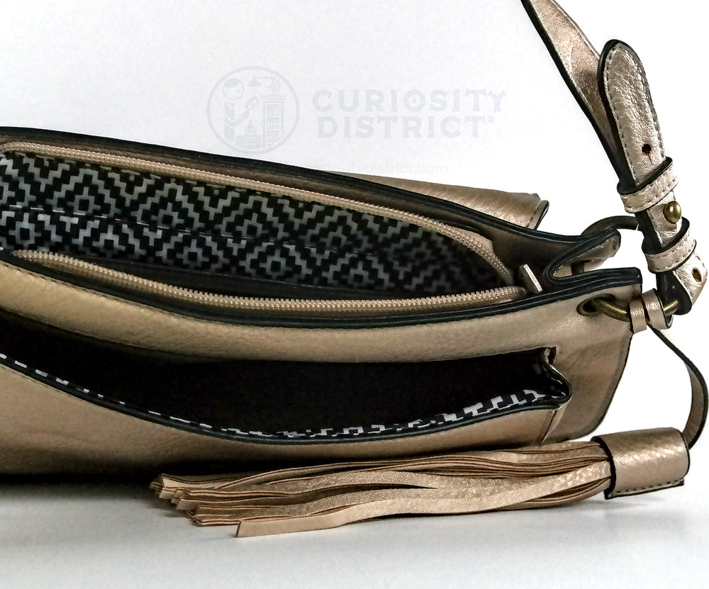 Alice Classic Vegan Leather Bag Cooper Open Top View