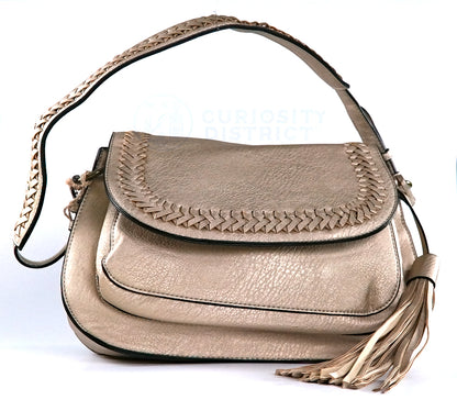 Alice Classic Vegan Leather Bag Cooper Front View handle up