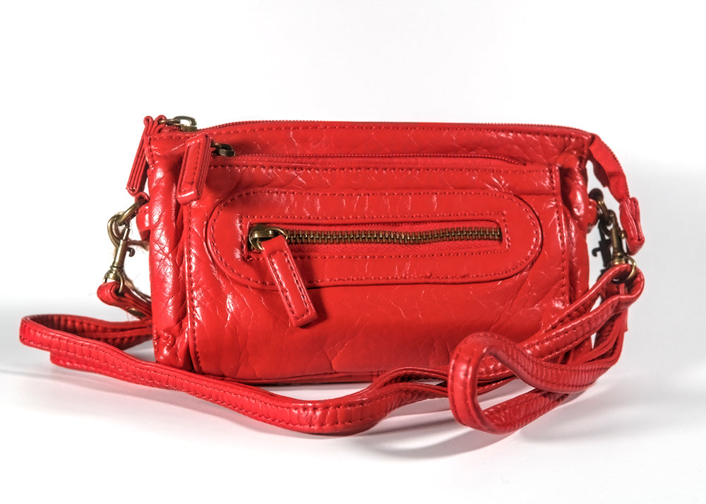 Anita Soft Vegan Leather Bag Crimson Red Front