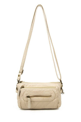 Anita Soft Vegan Leather 3 in 1 Crossbody Wristlet Bag – Blanched Almond × 1