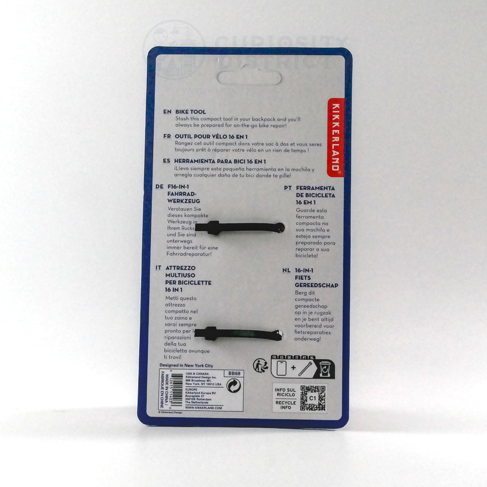 Back of the package of 16-in-1 Wooden Multi-Tool