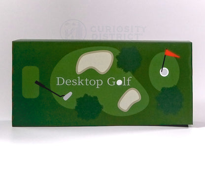 Unpacked view of the box of the Desktop Mini Golf Set