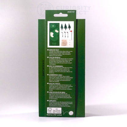 Back view of the box of the Desktop Mini Golf Set