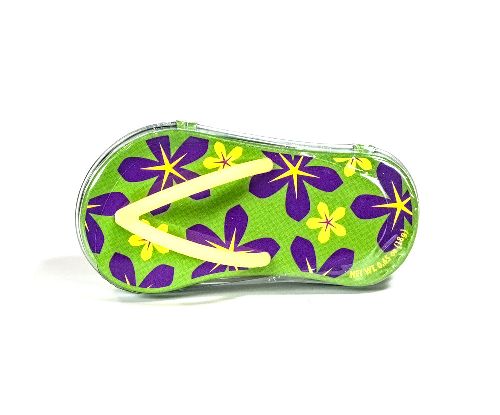 Floral Flip Flop Mint Tin green top view