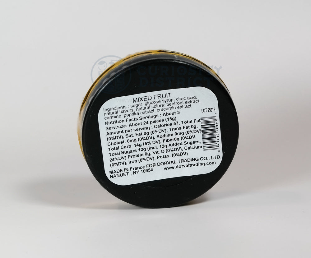 Renderez Vous Natural Mixed Fruit Flavor Candy Tin bottom view