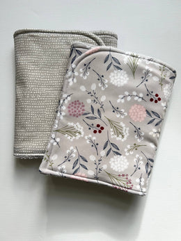 Signature Burp Cloth, set of 2 - Grey Wildflowers × 1