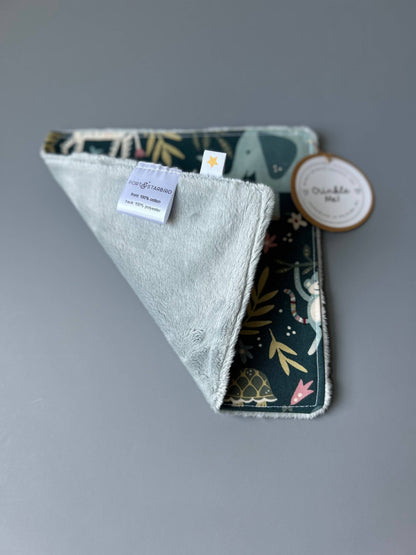 Folded Signature Minky Crinkle Sensory Toy, Welcome to the Jungle design