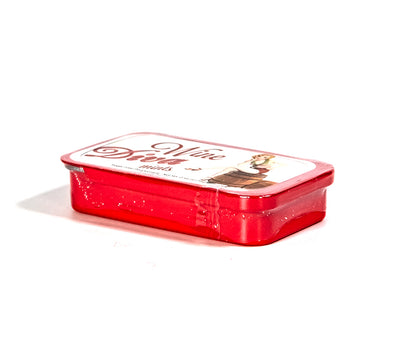 Wine Diva Mints Tin top side view